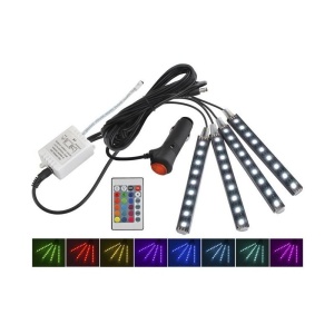 Kit 4 Benzi Iluminare Ambientala, LED Interior Masina, Multicolor Cu Telecomanda - Img 8