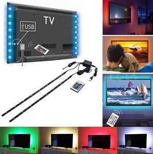 Kit banda ORLED, LED USB Premium, pentru Iluminare ambientala in spatele televizorului, Backlight TV RGB, model 2 bucati 1M - Img 12