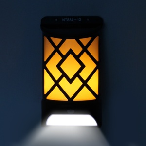 Lampa 12 LED-uri, decorativa, cu incarcare solara si efect de flacara, culoare negru - Img 3