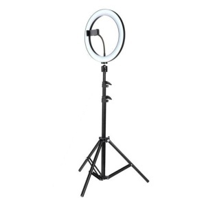 Lampa circulara Ring Light, 120 x LED SMD, 10 trepte de lumina (lumina rece, calda si neutra) Photo / video / MakeUp cu trepied 210cm inclus