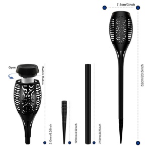 Lampa cu incarcare solara de gradina, tip torta, efect de flacara, buton ON/OFF 18-15 K KATHODE - Img 3