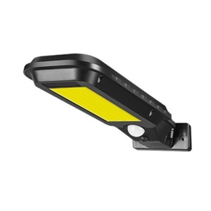 Lampa solara T-100A, senzor de miscare, rezistenta la apa, Negru