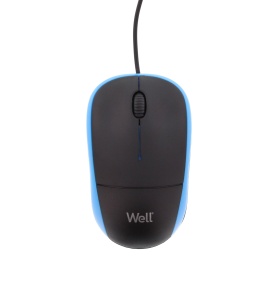 Mouse optic Well MU002 USB negru/albastru - Img 3