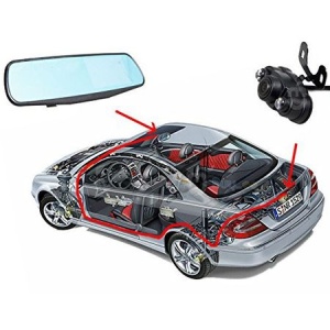 Oglinda cu camera auto DVR, dubla(fata/spate), FullHD 1080p, Display 4,3", Unghi larg filmare - Img 2
