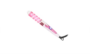 Ondulator ceramic, putere 35 W, pentru bucle, lungime cablu 110 cm, temperatura maxima 180 grade, alimentare La retea, Roz/Alb - Img 2