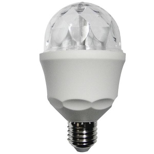 Pachet - 5 x Bec LED disco rotativ colorat cu fasung E27, 3W+ 5 x Fasung stecher cu intrerupator + 2 x Triplu stecher + Prelungitor cu protectie pentru supratensiune si buton On/Off, 6 prize, 3M - Img 3
