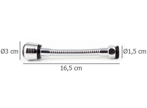 Prelungitor flexibil cu aerator pentru baterii sanitare, Inox, WENKO - Img 4