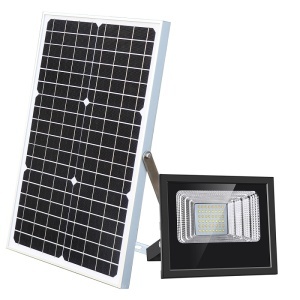 Proiector extern 80W cu panou solar si telecomanda, clasa de protectie IP67