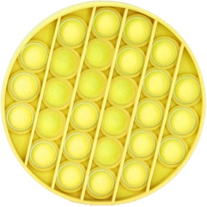Set 2 Jucarii antistres din silicon, Pop it now, Push Bubble, forma Unicorn Portocaliu si Cerc Galben 18/13 cm, LikeStore - Img 3