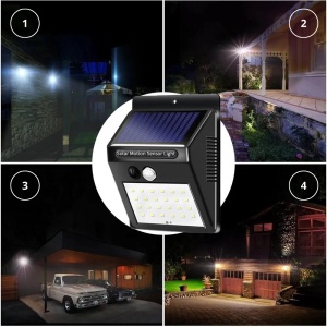 Set 2 Lampi De Perete cu Senzor, 30 LED-uri, IP65, Baterie 1200mAh 3.7V, Material ABS, Negru - Img 2