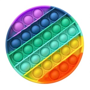 Set 2 x Jucarii POP IT!, antistres, din silicon, rotund, Multicolor - Krista® - Img 2