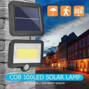 Set 2 x lampa cu incarcare solara, 100 x LED COB - 1, senzori de amurg, miscare si lumina, telecomanda, 1200mAh K KATHODE - Img 4