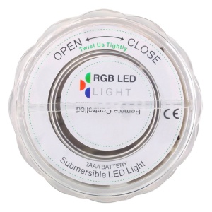 Set 2 x Lampa LED rezistenta la apa, RGB, pentru, cada, acvariu, pahar, jacuzzi, piscina, cu telecomanda, 7 x 2.7 cm - Img 9