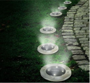 Set 2x Lampa Solara, Faintec, Model Spot, Cu Fixare In Pamant, 4 LED-uri, Lumina Puternica, Senzor Crepuscular - Img 2