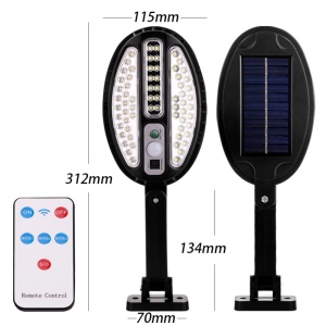 Set 3 x lampa cu incarcare solara, 66 x LED SMD, 3 moduri de functionare, buton ON/OFF, telecomanda inclusa HB-8188B K KATHODE - Img 3