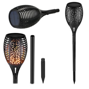 Set 3 x lampa solara de gradina, tip torta, efect de flacara, buton ON/OFF 18-14 K KATHODE - Img 8