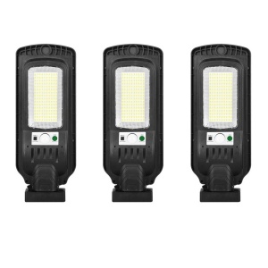 Set 3 x lampa stradala cu incarcare solara, 160 x LED SMD, 3 moduri de functionare, buton ON/OFF, rotatie 360°, telecomanda inclusa, T-160B K KATHODE