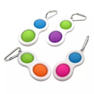 Set 4 Jucarii Senzoriale Zenuk® - Simple Dimple, Fidget Toys, Antistres, Tip Breloc, Multicolor - Img 2