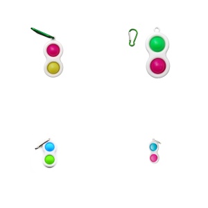 Set 4 x jucarii antistres breloc POP IT K KATHODE