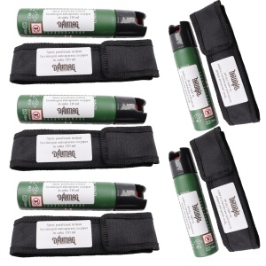 Set 5 bucati spray autoaparare lacrimogen, paralizant, iritant cu piper Nato super paralisant 110 ml cutie