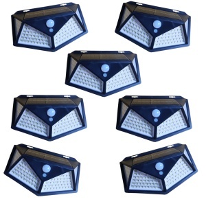 Set 7 lampi cu incarcare solara, cu senzori de amurg, miscare si lumina, 3 trepte de iluminare, 114 x LED, K KATHODE