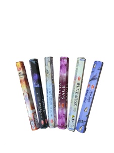 Set mixt 120 betisoare parfumate hem, vie rituelle, divine power, white sage, salvia sage, white musk, blue sage