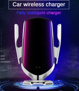 Suport auto cu incarcator wireless, Senzor Inteligent, Fast Charger 10 W, Prindere in grila ventilatie, Silver - Img 5