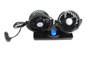 Ventilator auto dublu EVO, 12V,2 Ventilatoare Independente Rotative,2 trepte Putere - Img 2