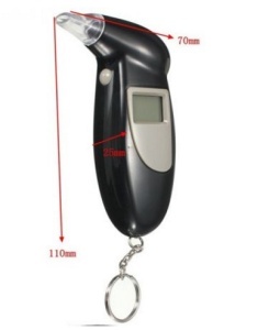 Alcool tester digital cu display LCD, Etilotest digital, 5 mustiucuri incluse, plastic - Img 3