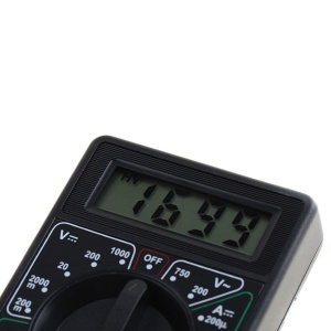 Aparat de masura - multimetru digital , buzzer- sonerie , afisaj LCD , negru - Img 2