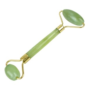 Aparat pentru masaj facial si corporal, jad, 2 role, multifunctional, verde