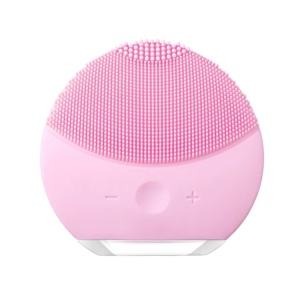 Aparat pentru masaj facial Tiessa®, silicon, autonomie 3h, roz