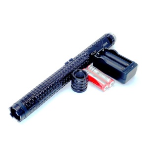 Baston electrosoc autoaparare metalic HY-X8 cu lanterna - Img 3