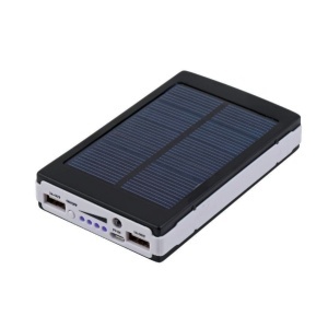 Baterie externa 20000 MAH cu incarcare solare si lanterna de 20 LED