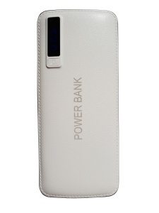 Baterie Externa Powerbank 12.000 mAh Cu 3 Porturi USB Pentru Incarcare, Alb/Negru