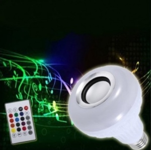 Bec cu bluetooth, LED MUSIC BULB, tip boxa, cu jocuri de lumini, Wireless, 95 x 95 x 135 mm - Img 5