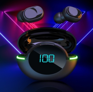 Casti bluetooth wireless 5.3, rezistente la apa, indicator baterie, asistent vocal, cutie reincarcare Y80 K KATHODE - Img 9