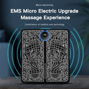 Covoras pentru masaj pentru picioare, EMS, 9 niveluri de intensitate, Negru - Img 7