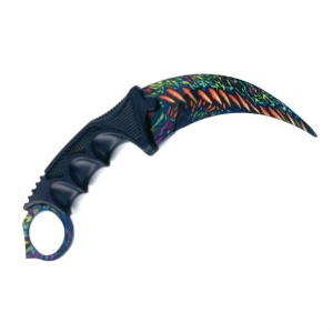 Cutit Karambit Ultra Beast, CS:GO pentru antrenament, fara tais, teaca si snur de agatat, 19 cm - Img 3