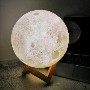 Difuzor de aromaterapie ultrasonic/umidificator si lampa de veghe MoonLight, 880ml, 3 variante de lumina - Img 3