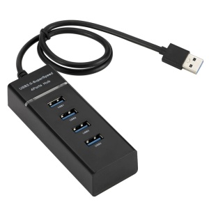 Hub USB 3.0 cu 4 porturi, 5 Gbps, led indicator, cablu 30 cm, negru K KATHODE - Img 2