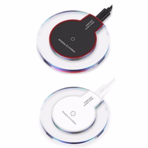 Incarcator wireless Qi Edman W10, pad pentru birou, alb-transparent, pentru Iphone Samsung Huawei LG, cablu micro USB inclus - Img 3