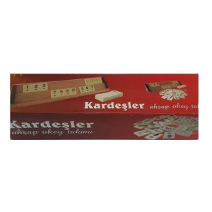 Joc de Remi din lemn masiv tip lacuit Rummy Kardesler - Img 2