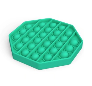 Jucarie antistres din silicon, Pop it now, forma octogon Verde, 12.7x12.7 cm, TQS - Img 2