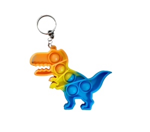Jucarie senzoriala antistres POP IT tip breloc, forma de dinozaur 1, multicolor K KATHODE