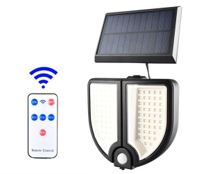 Lampa ajustabila cu incarcare solara si panou solar, 90 x LED, 3 moduri de functionare, telecomanda YT-90 K KATHODE - Img 2