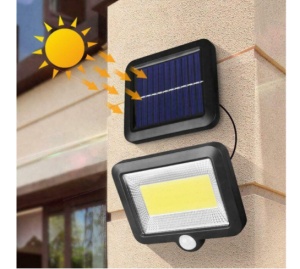 Lampa de Perete cu Incarcare Solara KlaussTech, Protectie IP54 Rezistenta la Apa, Lungime cablu 5 metri, Senzor de Miscare, Material ABS, Compacta, Negru - Img 3