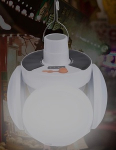 Lampa Solara 30 LED-uri - Pliabila, Prindere cu Carlig, 5 Moduri de Luminare, IP65, 20 W, Alb - Img 4