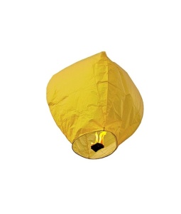 Lampion galben, biodegradabil, oval, 62x42x30 K KATHODE