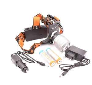 Lanterna de Cap T6 Lumina Dublu Cu 2 Acumulatori Cree 50000 Bl-2199 AR